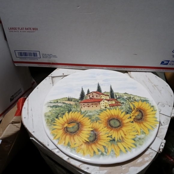 🌴💐SUR LA TABLE DESIGNER TRIVET💐🎋🇮🇹 ITALIAN VINTAGE ART PLATE. 🇮🇹 - Picture 7 of 8